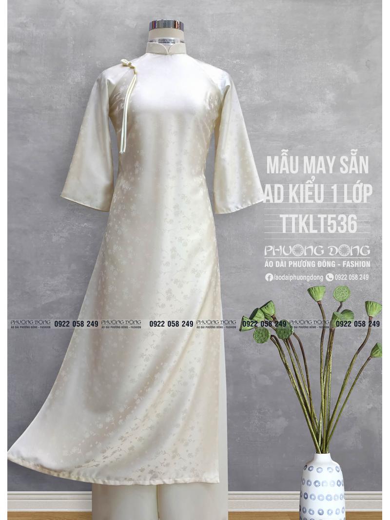 Áo Dài Phom Trẻ Gấm Lụa Phom Suông TTKLT536